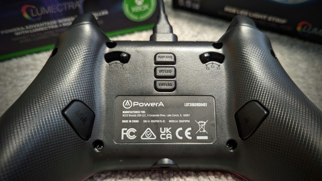 PowerA Lumectra controller review rear